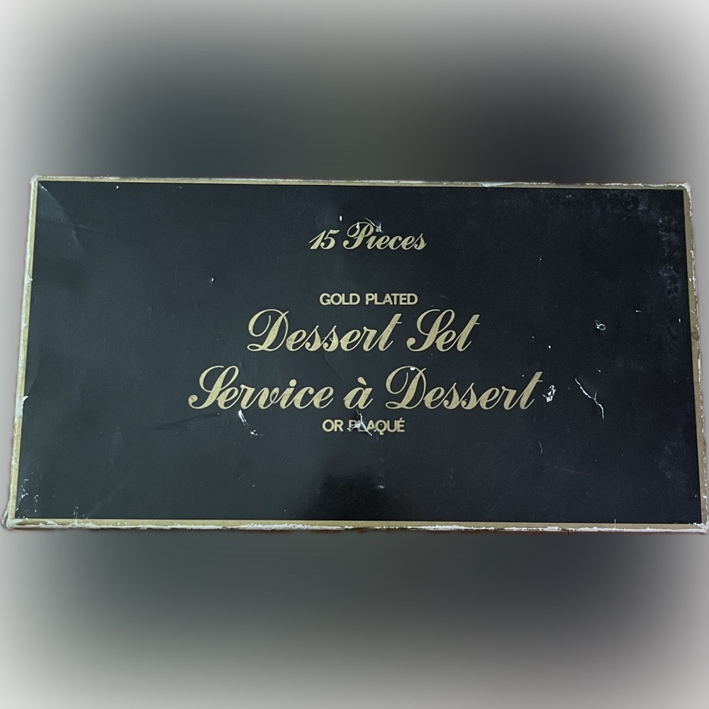 VTG Northcraft 15-Piece Gold-Plated Dessert Set | Made in Japan | Original Box